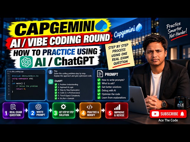 Capgemini AI / Vibe Coding Round | How to Practice Using ChatGPT | Real Exam Question Step by Step