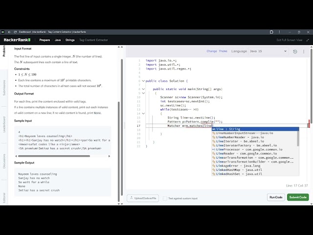 HackerRank Java Tag Content Extractor | Java Regex Solution Explained