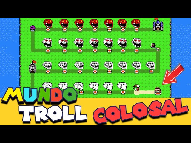 Más de 30 niveles TROLL en 1 solo MUNDO 🤯 | MUNDO COLOSAL TROLL - SMM2 - ZetaSSJ