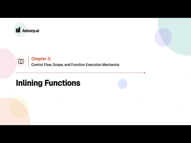 3.5 | Inlining Functions