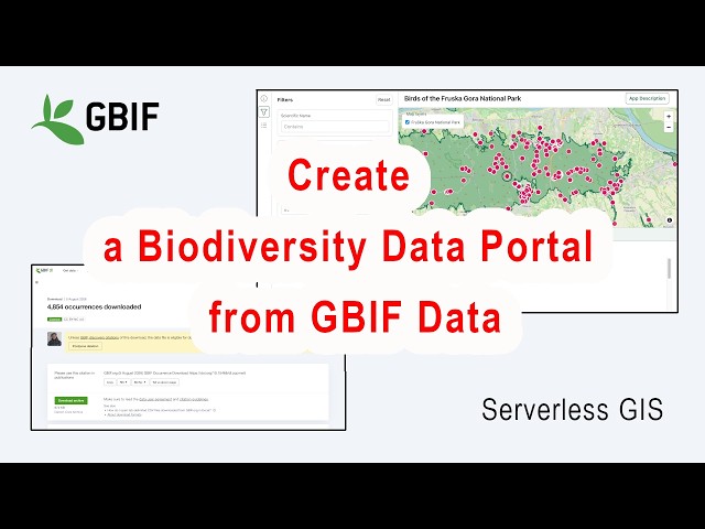 How to Create a Local Biodiversity Data Portal from GBIF Data | Serverless GIS