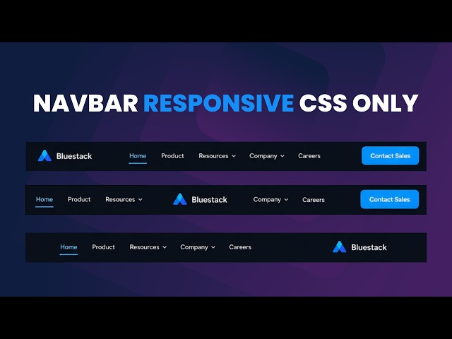 Clean Modern Responsive Navbar With CSS Flexbox Only