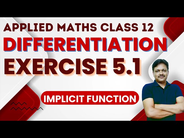 Differentiation Ex 5.1 | Applied mathematics class 12 |  Gaur Classes