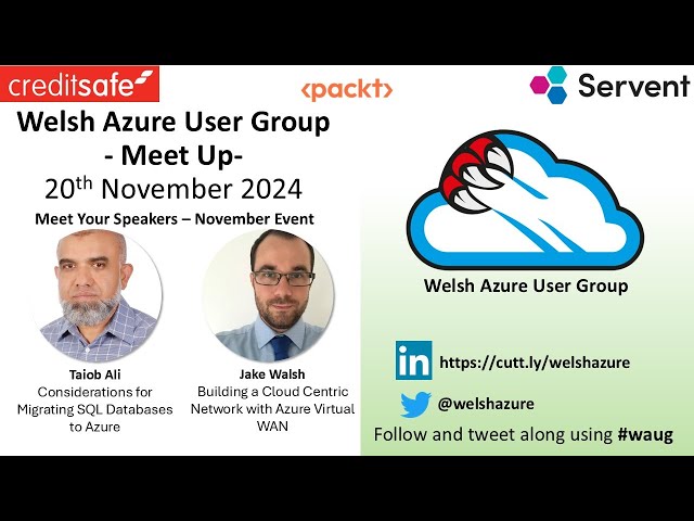 Welsh Azure User Group  - November 2024 Event