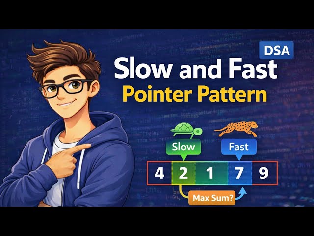 Slow and Fast Pointer Pattern Explained | DSA Made Easy