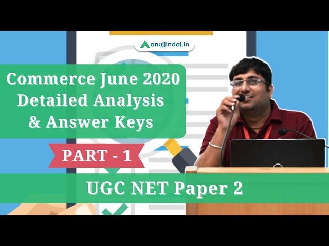 UGC NET Paper 2 Commerce June 2020 Detailed Analysis & Answer Keys | Part 1 - by Shubham Sir