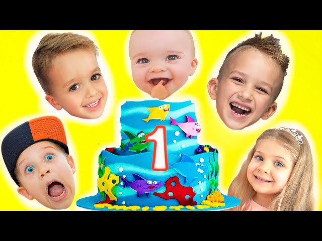 Happy Birthday Christian! First Birthday kids party with Vlad & Niki, Diana and Roma