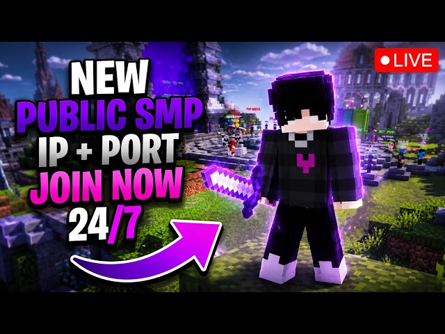 PEACEFULL SMP MINECRAFT LIVE |🔥 FUN LIVE PUBLIC SMP PUBLIC 24/7 JAVA + POCKET 🔥#minecraft #live