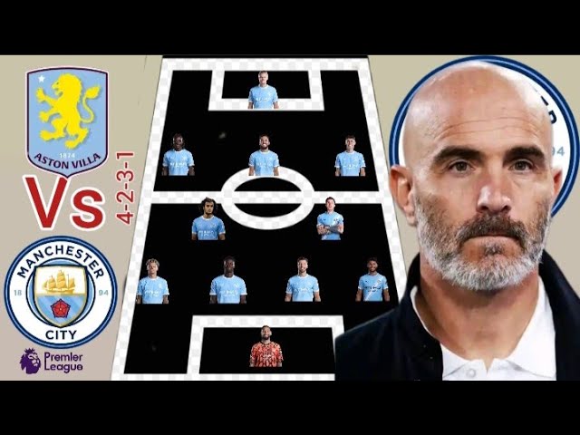 Big Win ~ Aston Villa Vs Manchester City ~™Potential 4-2-3-1 Line Up With Phil Foden in EPL Match 8
