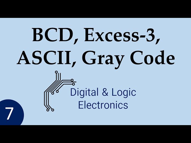 Digital Electronics - BCD, Excess-3, Gray Code, ASCII
