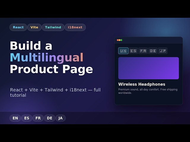 Build a Multilingual Product Page with React, Vite, Tailwind CSS & i18next