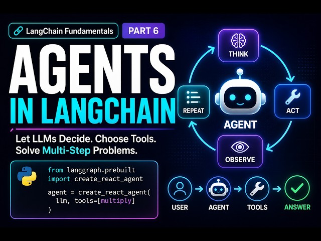 LangChain Agents Explained | Build AI Agents with create_react_agent() | LangChain Tutorial Part 6