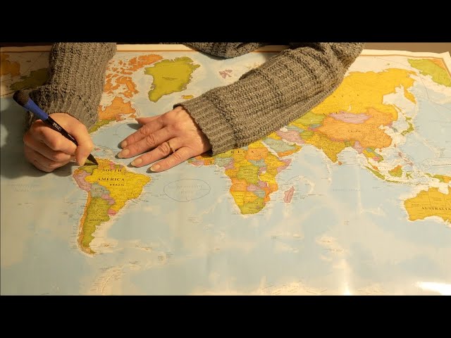 ASMR - World Map Tracing and Facts - Softly Spoken