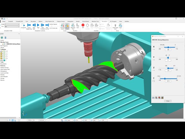 PowerMill 4-Axis Toolpath (Part 6)– Compressor Screw Flowline Finishing Tutorial