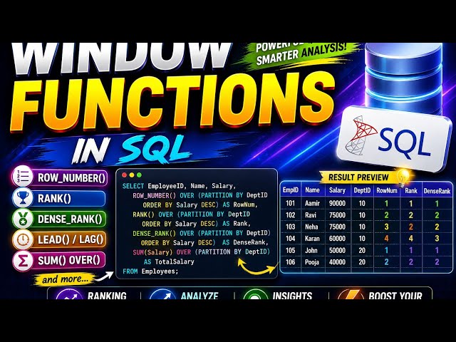 SQL Window Functions with Examples