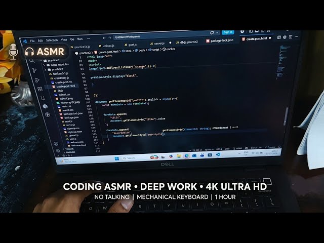 ASMR] Late Night Coding • Full-Stack Web App (No Talking, Deep Work)|Siddhanth Jain|