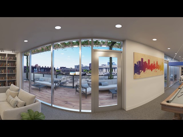 VR: Library/Community Room with Rooftop