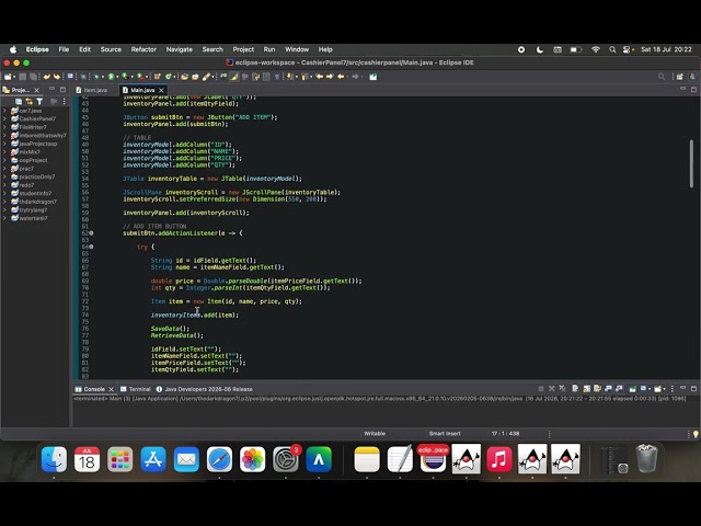 Simple Java, OOP, and File Handling Program