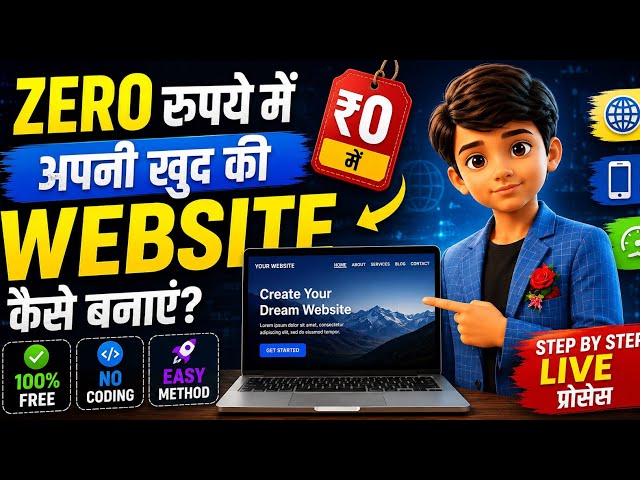 0 रुपये में अपनी खुद की Website कैसे बनाएं? 😱 | ChatGPT से Website बनाएं | No Coding