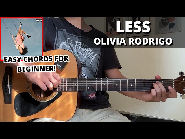 Less - Olivia Rodrigo (Guitar Tutorial) No Capo! Easy Chords For Beginner!