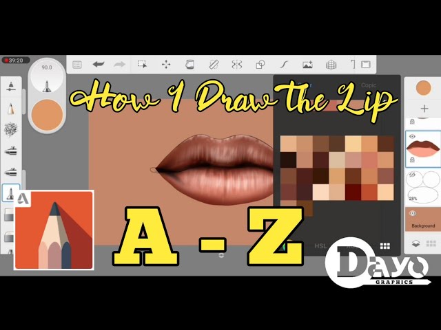 How I Draw/Paint lips on Autodesketchbook