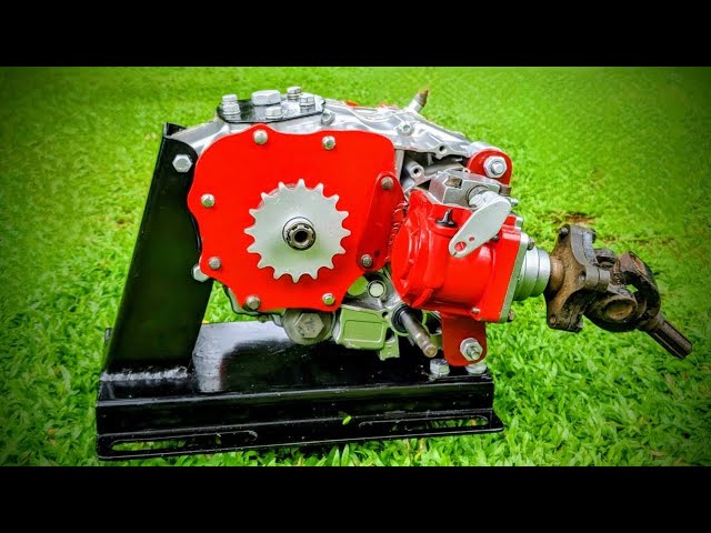 I converted a motorcycle engine into a gearbox (with reverse gear)