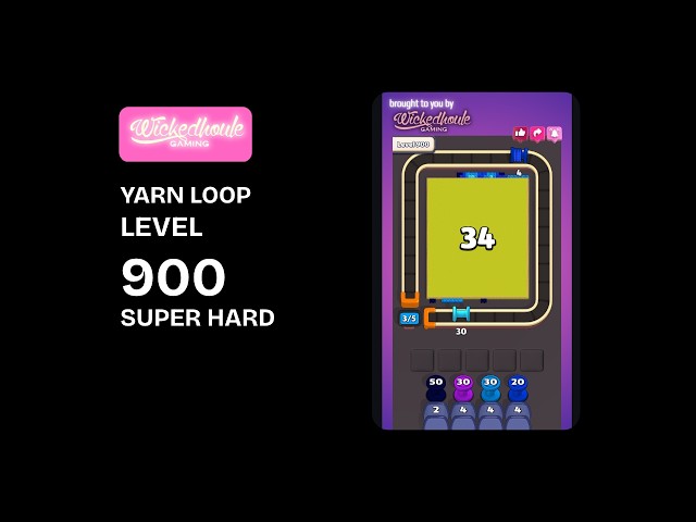 Yarn Loop Level 900 Super Hard Walkthrough | Easy Solution