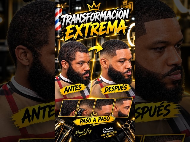 Transformación extrema #fade #barbershop #viral #shorts