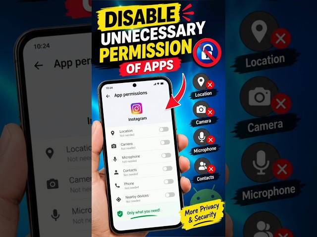 🚨 STOP! Disable These App Permissions NOW! 🔒📱 #Shorts