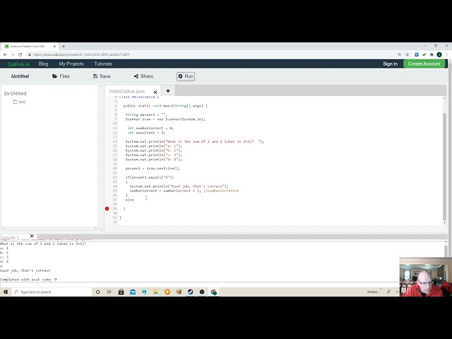 Making a very simple multiple choice quiz in Java