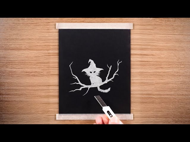 The Witching Hour Familiar / Drawing with Oil Pastels 