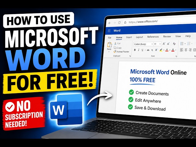 How to Use Microsoft Word for FREE in 2026 | No Subscription Needed!