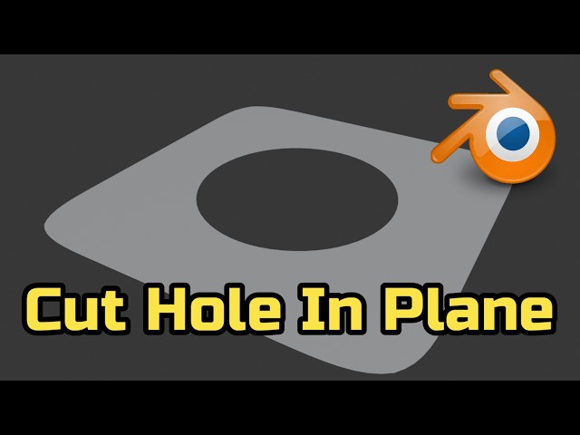 Blender Tutorial | How to Cut Hole In Plane in Blender (Easy)