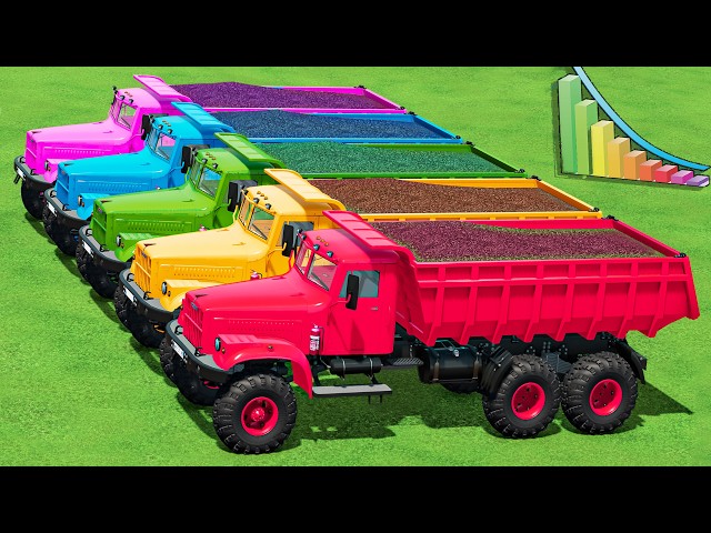 TRUCKS OF COLORS! HEAVY MAN Truck + 5 TON COLORED CORN Delivery – Farming Simulator 22