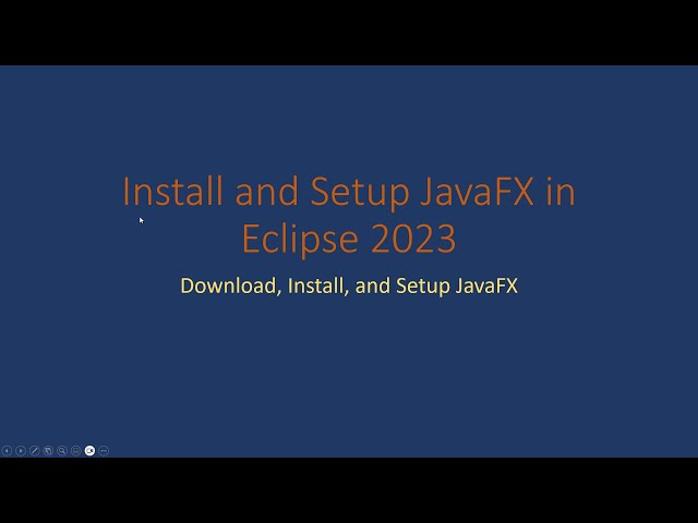Install and Setup JavaFX 20 in Eclipse