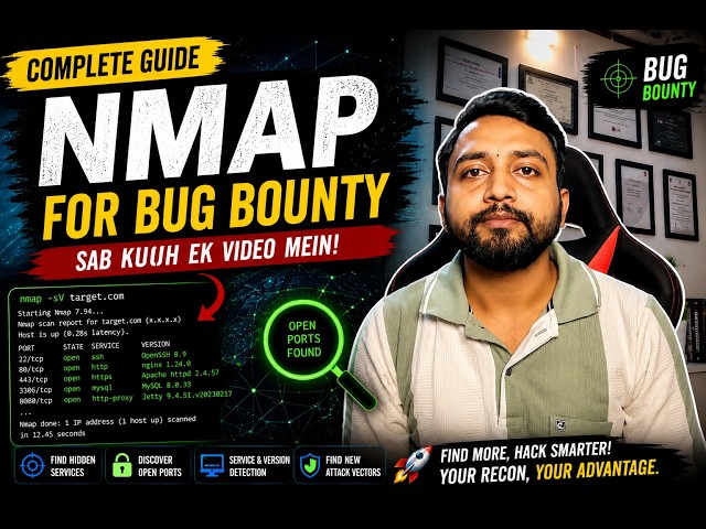 Nmap for Bug Bounty | Complete Beginner Guide #Nmap #BugBounty #EthicalHacking
