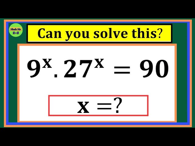 Germany| Find the value of 'x' in the given Algebra Olympiad Mathematics| Step by step Explanation|
