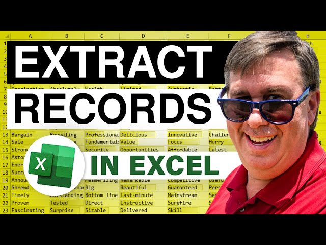 Excel - Array Formula to Extract Records - Episode 1746