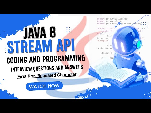 Java 8 Stream API Coding Interview Question | 𝗙𝗶𝗿𝘀𝘁 𝗡𝗼𝗻 𝗥𝗲𝗽𝗲𝗮𝘁𝗲𝗱 𝗖𝗵𝗮𝗿𝗮𝗰𝘁𝗲𝗿