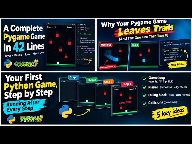 Master Pygame: From Zero to Full Game