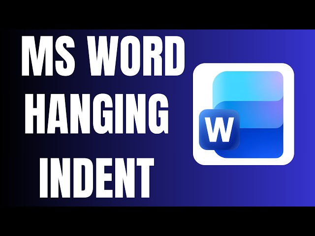 How to Reference in Microsoft Word to Push Text in second Line Inward - MS Word Hanging Indent