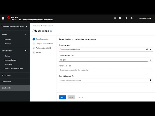 Using Advanced Cluster Management from AWS/ROSA