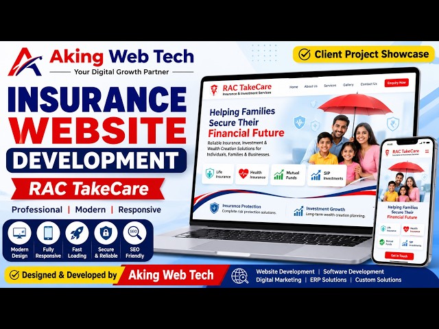 Insurance Company Website Developed by Aking Web Tech