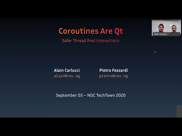 Coroutines are Qt: safer thread pools interactions -  Pietro Fezzardi & Alain Carlucci