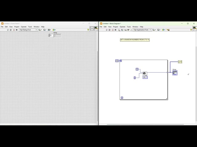 LabVIEW Program to Generate Random Numbers and Reverse a 1D Array #forbeginners #labview simulation 