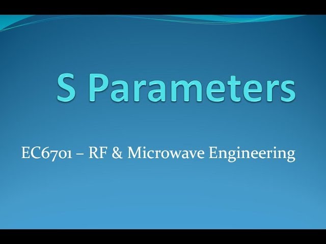 S Parameters