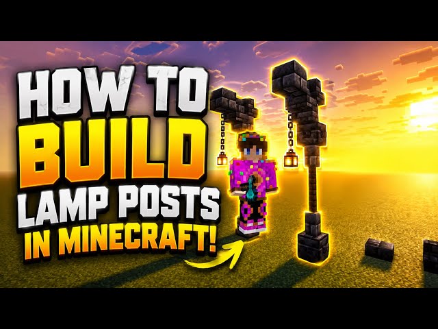 How to Build Easy Lamp Posts in Minecraft! | Easy Build Tutorial