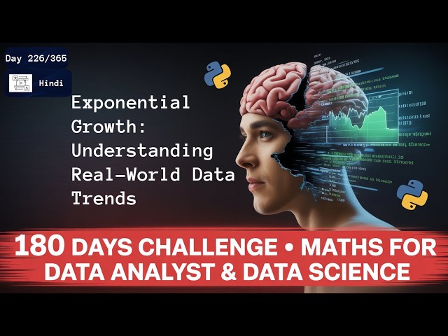 Day 226/365 | Exponential Growth: Understanding Real-World Data Trends | Hindi