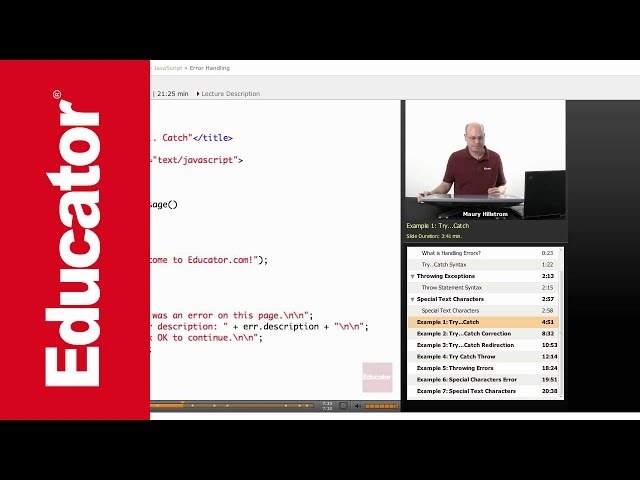 JavaScript: Error Handling