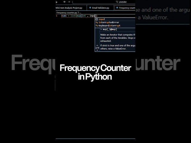 Frequency Counter in Python 🔢 | Count Repeated Numbers Using Python #short #shortsfeed